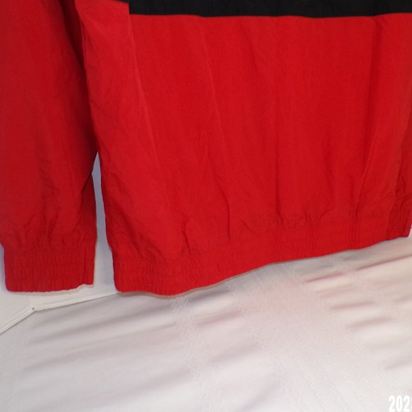 UNISEX AIR JORDAN RED, WHITE AND BLACK HOODED FULL ZIPPERED WINDBREAKER JACKET - Picture 7 of 11
